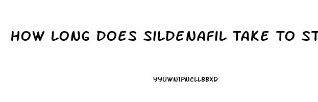 How Long Does Sildenafil Take To Start Working