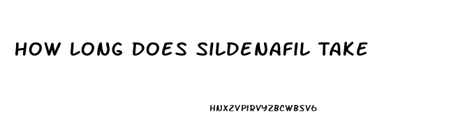 How Long Does Sildenafil Take