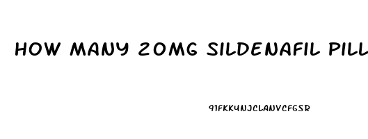 How Many 20mg Sildenafil Pills Should I Take