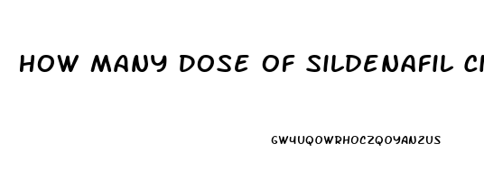 How Many Dose Of Sildenafil Citrate Vega 100mg Can Be Use