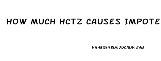 How Much Hctz Causes Impotence