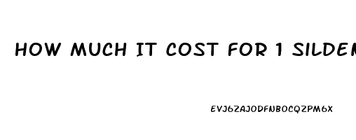 How Much It Cost For 1 Sildenafil 20 Mg