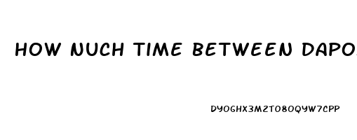 How Nuch Time Between Dapoxetine And Sildenafil
