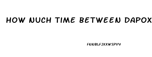 How Nuch Time Between Dapoxetine And Sildenafil