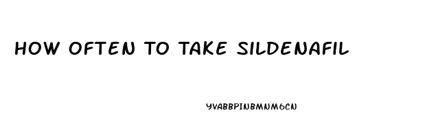 How Often To Take Sildenafil