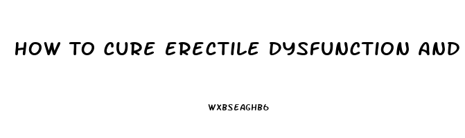 How To Cure Erectile Dysfunction And Premature Ejaculation