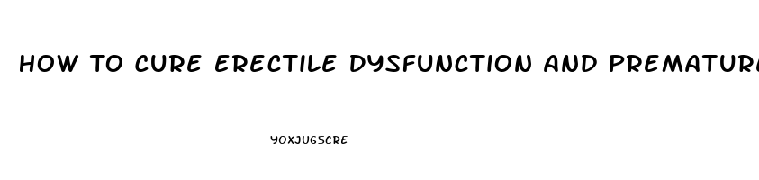 How To Cure Erectile Dysfunction And Premature Ejaculation