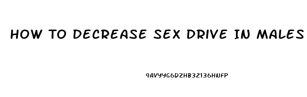 How To Decrease Sex Drive In Males