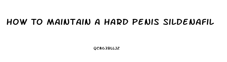 How To Maintain A Hard Penis Sildenafil