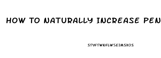 How To Naturally Increase Penis Size