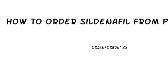 How To Order Sildenafil From Pfizer