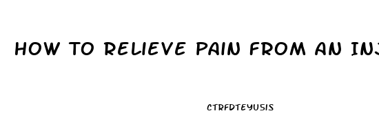 How To Relieve Pain From An Injection