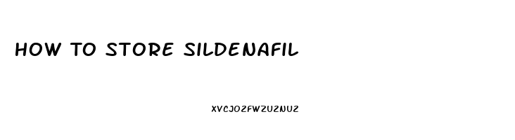 How To Store Sildenafil