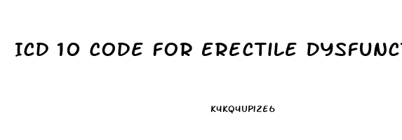 Icd 10 Code For Erectile Dysfunction