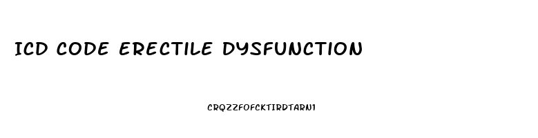Icd Code Erectile Dysfunction