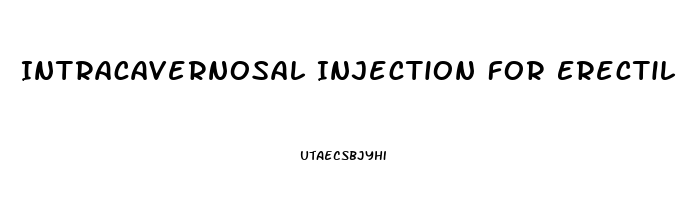 Intracavernosal Injection For Erectile Dysfunction