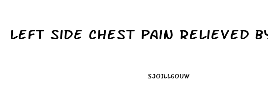 Left Side Chest Pain Relieved By Burping