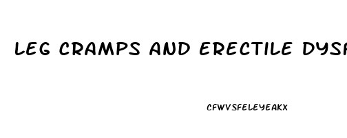 Leg Cramps And Erectile Dysfunction