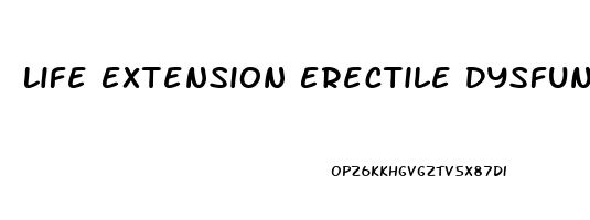 Life Extension Erectile Dysfunction