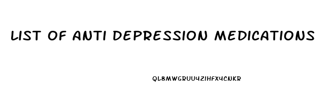 List Of Anti Depression Medications