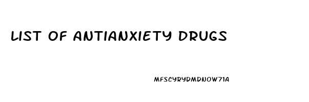 List Of Antianxiety Drugs