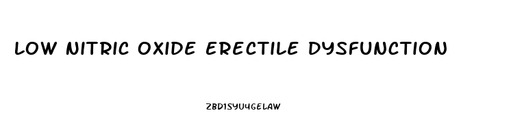 Low Nitric Oxide Erectile Dysfunction