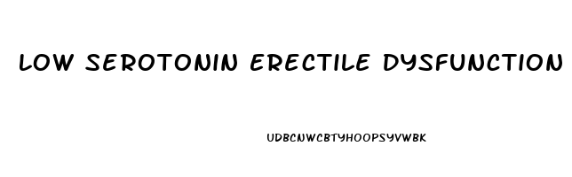 Low Serotonin Erectile Dysfunction