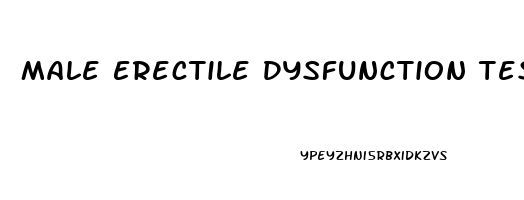 Male Erectile Dysfunction Test