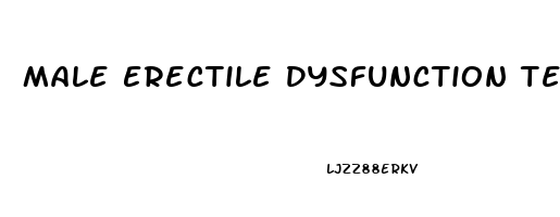 Male Erectile Dysfunction Test