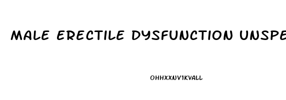 Male Erectile Dysfunction Unspecified Icd 10