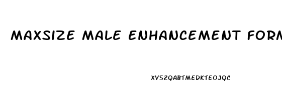 Maxsize Male Enhancement Formula