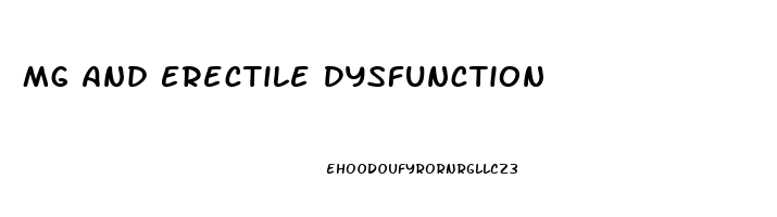 Mg And Erectile Dysfunction
