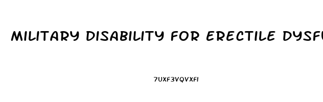 Military Disability For Erectile Dysfunction