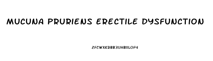 Mucuna Pruriens Erectile Dysfunction