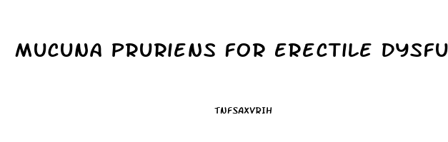Mucuna Pruriens For Erectile Dysfunction