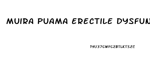 Muira Puama Erectile Dysfunction