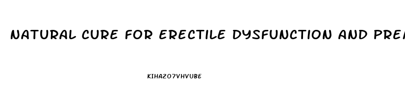 Natural Cure For Erectile Dysfunction And Premature Ejaculation