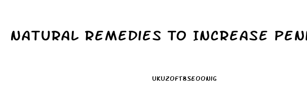 Natural Remedies To Increase Penis Size