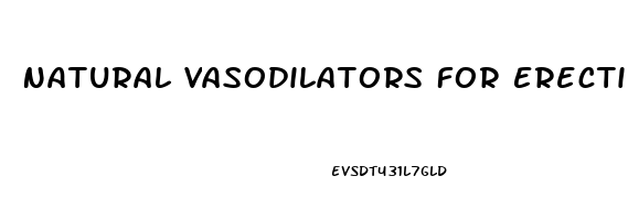 Natural Vasodilators For Erectile Dysfunction