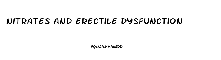 Nitrates And Erectile Dysfunction