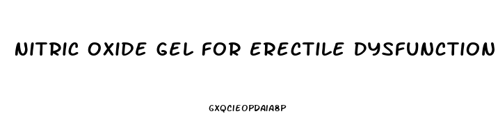 Nitric Oxide Gel For Erectile Dysfunction