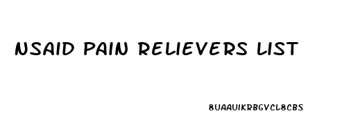Nsaid Pain Relievers List
