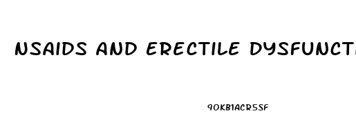 Nsaids And Erectile Dysfunction