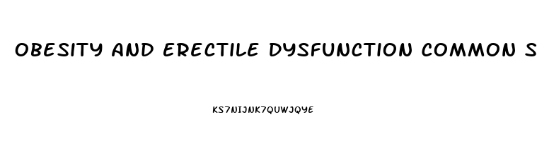 Obesity And Erectile Dysfunction Common Solution