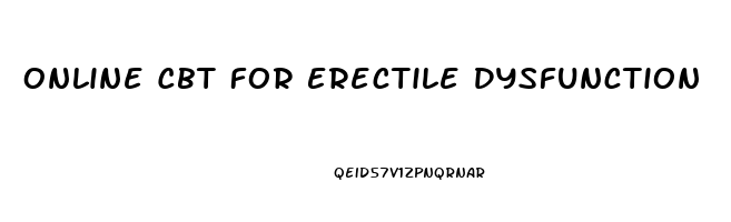Online Cbt For Erectile Dysfunction