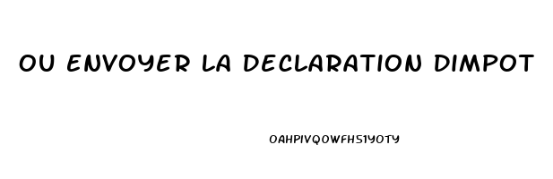 Ou Envoyer La Declaration Dimpot