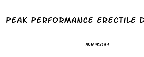 Peak Performance Erectile Dysfunction Reviews