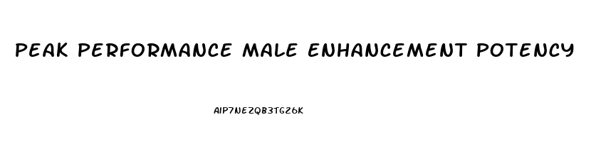 Peak Performance Male Enhancement Potency