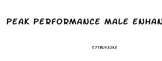 Peak Performance Male Enhancement Potency