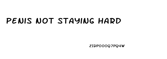 Penis Not Staying Hard